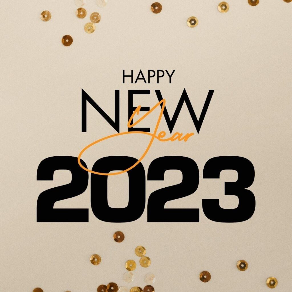 happy new year wishes 2023 in Stylish font 