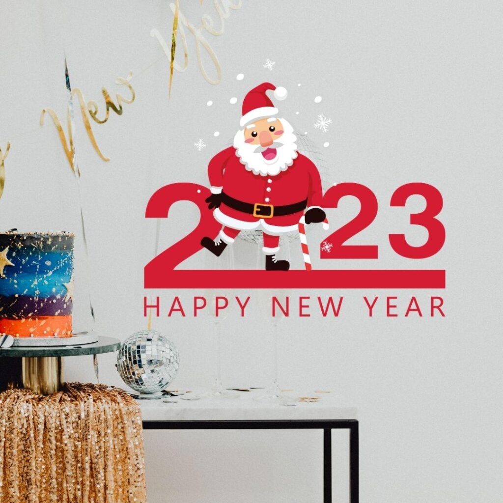 Santa Wishing You Happy New Year 2023
