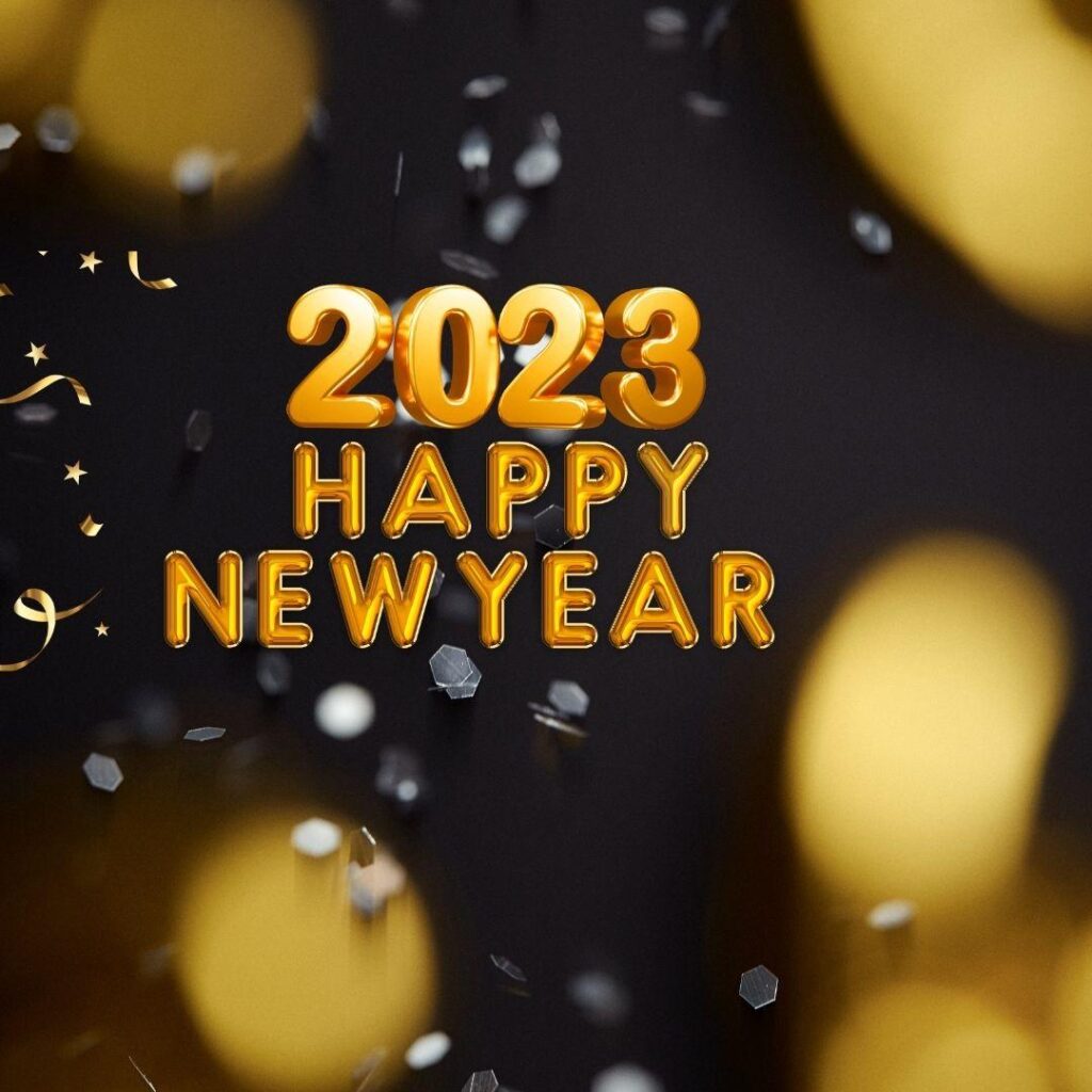 Golden New Year Wishing Image 2023